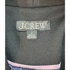 J CREW Going Out Blazer In Stretch Twill Black Size 4 thumbnail 11