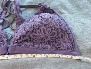 NWOT Victoria’s Secret Purple Lavender Floral Lace Bralette thumbnail 10