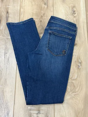 Women's Skinny Jeans in Dark Blue Stretch Denim thumbnail 2