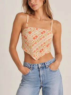 Show Me Your Mumu Handkerchief Top Patchwork Paisley S thumbnail 1