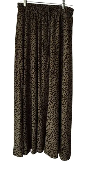Bluetime Maxi Skirt‎ Witchy Medium Brown Black Leopard Print Pull On Whimsigoth thumbnail 1