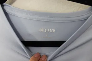 Hollister Seamless Fabric Crew Baby Tee Light Blue thumbnail 3