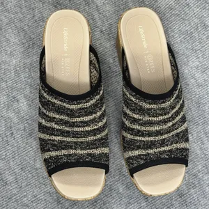 LifeStride BZees Size-11M Women's Very Ready Wedge Sandal Blacksand thumbnail 6