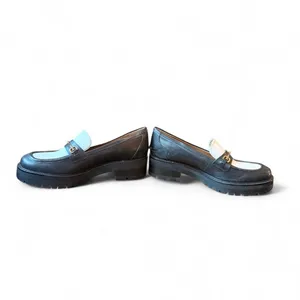 Sam Edelman Black White Leather Horsebit Lug Sole Loafers Women’s 8 EU 38 thumbnail 8