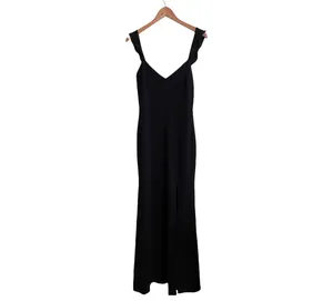 WAYF NWOT The Mina Ruffle Strap Gown In Black thumbnail 15