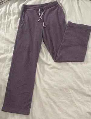 L.L.Bean Large Purple Plaid Matching Fleece Set thumbnail 5