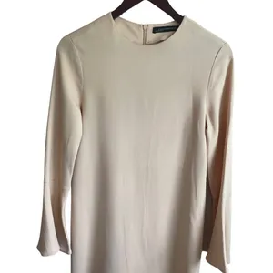 Zara Woman Shift Mini Dress XS Pastel‎ Orange Mod Minimalist Soft Girl Euro Chic thumbnail 3