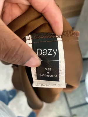Dazy Women's Brown Satin Midi Skirt - Sleek A-Line thumbnail 3