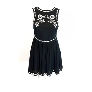 Free People Birds of a Feather‎ Embroidered Floral Skater Dress Size 2 thumbnail 3