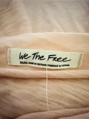 Free People Kimmi‎ Long Sleeve Top in Pretty in Peach Small NWT thumbnail 5