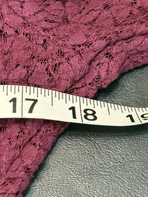 NATURAL LIFE Plum Lace Knit Button-Down Shirt size Large thumbnail 8