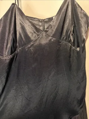 Zara NWT Fringe Flapper Style Slip Dress Spaghetti Straps in Black Size M thumbnail 7