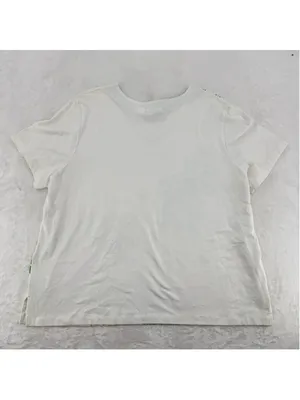Alfred Dunner Vintage Retro Daisy Flower Tee Beaded V neck Hippie Boho Size XL thumbnail 5