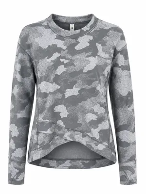 Lululemon Close to Crossing Rulu Camo Long Sleeve Running Top Size 8 thumbnail 2
