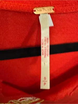 NWOT Free People Pep Rally Tee - Red Combo - Small thumbnail 9