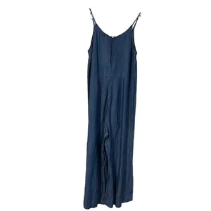 JUST Female Size S Lewis Jumpsuit Wide Leg Chambray Blue Denim Light Tencel thumbnail 12