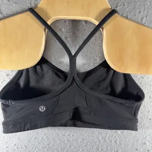 3145 | Lululemon Flow Y Racerback Yoga Sports Bra Black Womens 6 thumbnail 2
