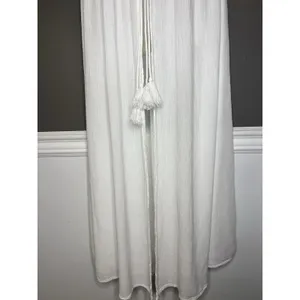 Cute Options Cover Up Womens Small White Crochet Lace Tassel Kimono Duster Boho thumbnail 3