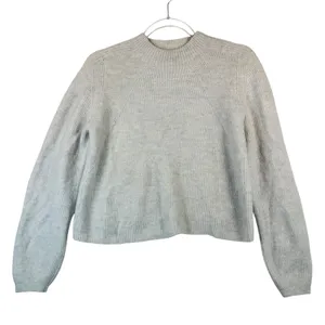 Banana Republic Minimalist Wool Blend Ribbed Sweater Gray Medium‎ Capsule Luxury thumbnail 1