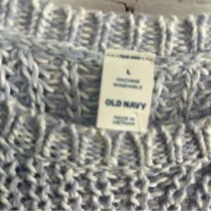 Old Navy New baby blue woven knit sweater vest ladies large preppy academia thumbnail 5