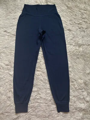 lululemon athletica Navy Women’s High-Waist Joggers with Subtle Logo Size 4 thumbnail 2
