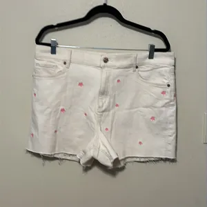 Loft Brand Star‎ Fresh Cut High Rise Cut Off Denim Shorts Size 14 thumbnail 3