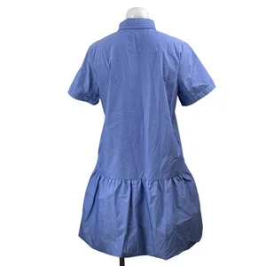 Tuckernuck Martine Bubble Sail Blue Short Sleeves Button Down Mini Shirt Dress M thumbnail 3