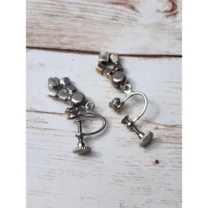 Vintage Screw On Earrings - 1 & 1/8" Dangle thumbnail 6