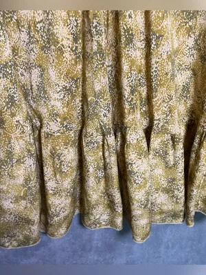 Sundance Floral‎ Ruffle V-Neck Maxi Dress in Mustard 100% silk size 16 thumbnail 3