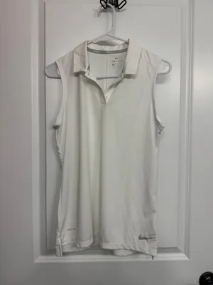 Nike Golf Dri-FIT White Sleeveless Performance Polo Women’s M thumbnail 3