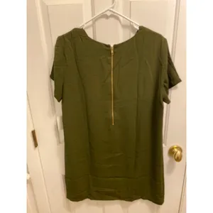 NWT Lulus Olive Green Shift Dress Size Large Lined Hidden Back Zipper New thumbnail 2