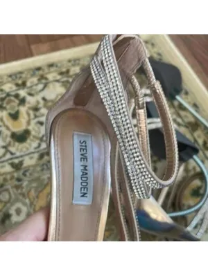 Steve Madden Sweetest Copper and Rhinestone Formal Wedding High Stiletto heels thumbnail 9