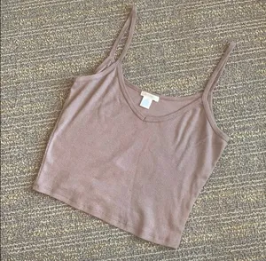 Taupe Crop Top thumbnail 1
