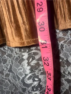Vintage Brown Pleated Tiered Maxi Skirt small thumbnail 5