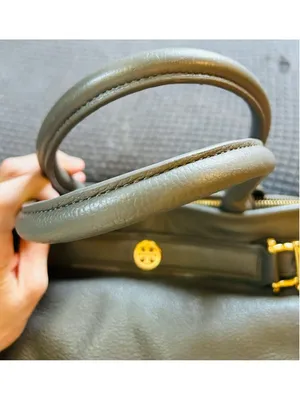 Tory Burch Large Leather Horsebit Jaden Tote Elephant thumbnail 7