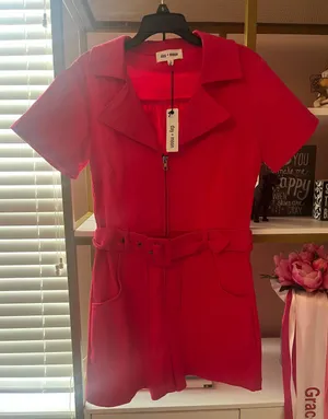 NWT Day + Moon Romper Pink thumbnail 1