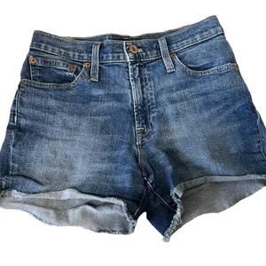 J.Crew Mercantile Jean‎ Shorts 25 Blue Cuttoff Mid Rise Wash Denim Women’s thumbnail 1