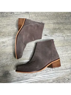Steve Madden Women's Legally Suede Leather Booties 8 Gray Brown Fall Winter thumbnail 2
