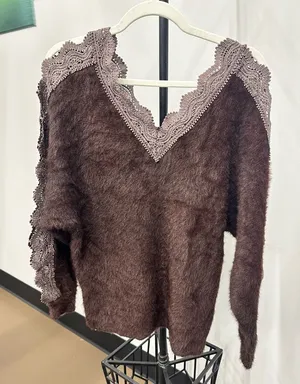 Sweet lovely size L/Xl faux fur soft lace‎ thumbnail 1