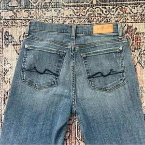 7 for All Mankind High Waist Josephina Designer Denim Jeans Size 24 Button Fly thumbnail 8