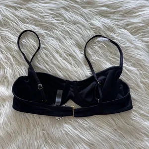 Pink by Frankie’s Bikinis Buttercup Bikini Top Black Shine Size Small thumbnail 5