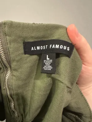 Almost Famous Army Green Low-Rise Pleated Mini Skort thumbnail 5