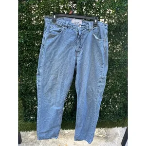 BDG‎ Womens Cargo Jeans Light Wash Blue Denim Straight Leg Utility Pants Size 32 thumbnail 2