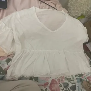 Altar'd State white Bella Ruffle Top. Size Medium thumbnail 5