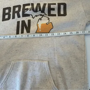 Beige Gray Women's Beer Brewed in MI Michigan Hoodie thumbnail 5