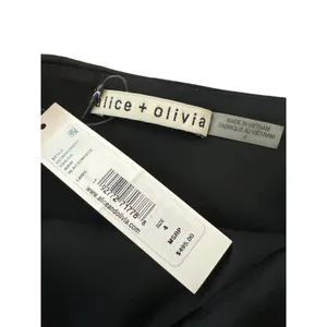 Alice + Olivia NWT Lilita Black & White Satin Maxi Slip Dress‎ Size 4 thumbnail 7