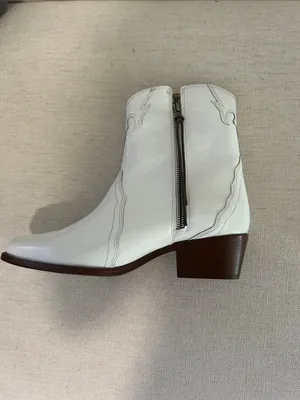 FREE PEOPLE New Frontier Western Boot, White, a size EU40/9.5-10, NWT FLAW thumbnail 8