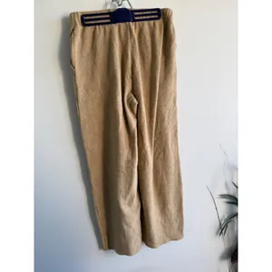 Madewell MWL Womens Wide Leg Lounge Pants Tan‎ Textured Knit Pockets Size M thumbnail 3