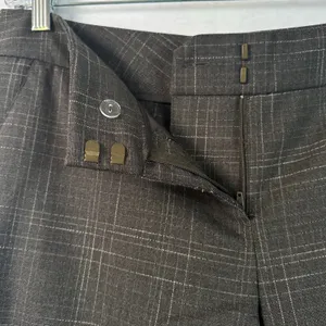 New York & Company Brown Plaid Wide Leg Stretch Trousers Pants 12 Petite thumbnail 4