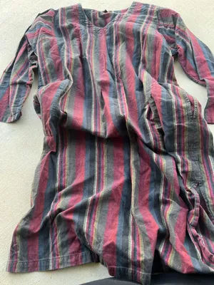 Vintage J.Peterman Striped V‎ Neck Maxi Dress Red Size L thumbnail 3